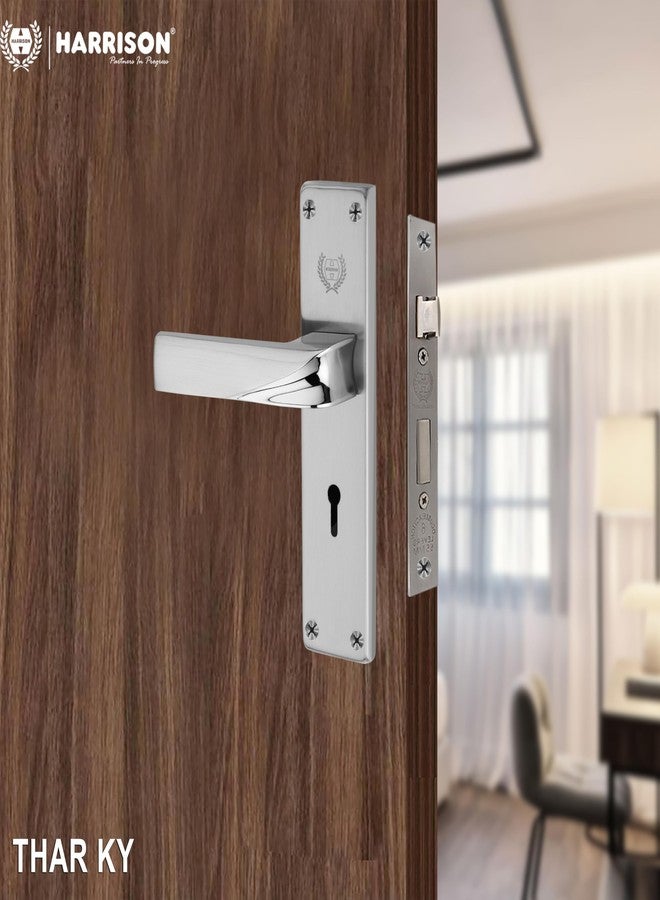 Harrison Door Locks for Main Door, Door Lock for Bedroom, Mortise Door Lock Set, Mortise Door Handle, Door Locks Handlesets with 3 Key | CP Matt Finish | 101800 | for Office/Hotel/Home - Image 3